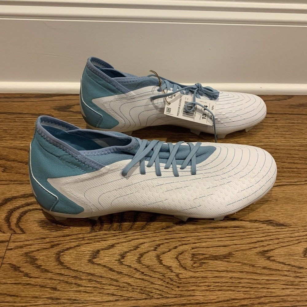Adidas Predator Accuracy .3 FG Soccer Cleats Parley White Men's Size 13 FZ6281
